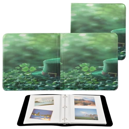 Álbum de Fotos Scrapbook Adhesivo DIY Día de San Patricio Tréboles Sombrero de Duende 3 Anillos 40 Páginas 8x10 miniatura 2