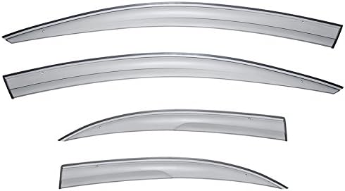 WellVisors Window Visors Wind Deflectors Compatible with Mitsubishi 2008-2017 Lancer Evolution X EVO-X Sedan Aerodyn Series Rain Guards 3-847MI006