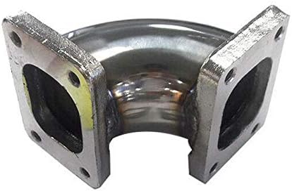 T2 to T2 4-Bolt 90Degree Stainless Steel Turbo Charger Flange Conversion Adapter