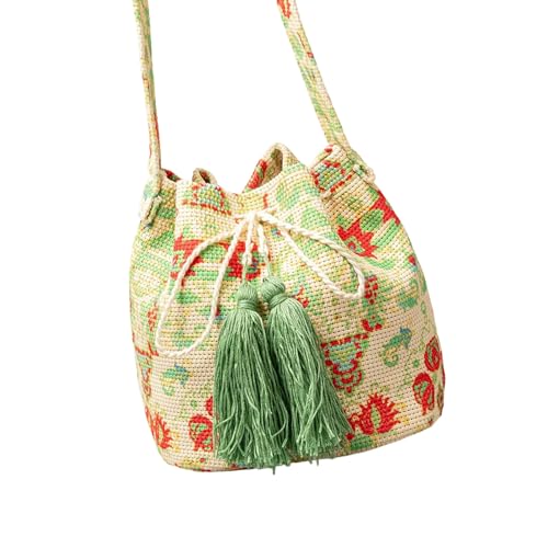 Ethnic Styles - Bolso bandolera para mujer, elegante, para llevar al hombro, a la moda, con cordón, para mujer, By8279