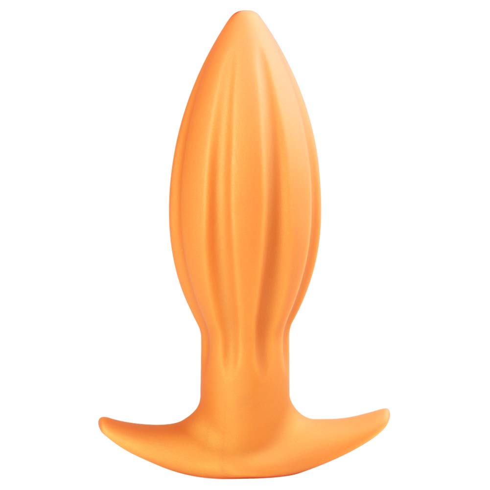 Plug anale, dildo anale in silicone liquido super morbido con e scanalatura, plug anale per principianti e utenti avanzati Roluck (XXL)…