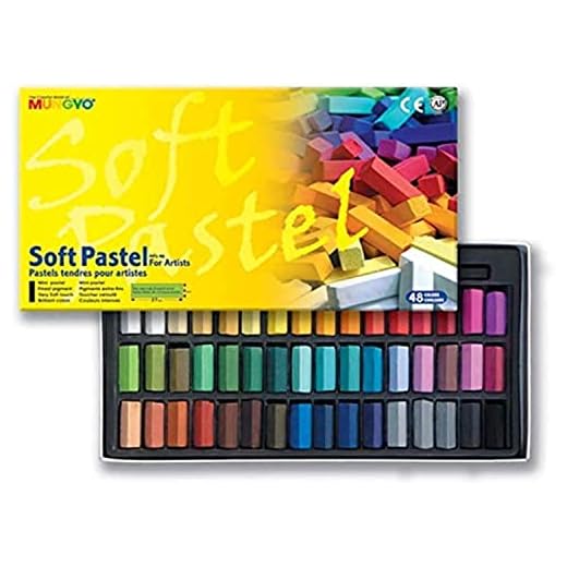 Non Toxic Mungyo Soft Pastel Set of 48 Assorted Colors Square Chalk(US English Version) - New Version
