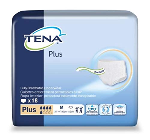 TENA Protective Underwear Plus Absorbency - Size: Med (34"-44") - Case of 72