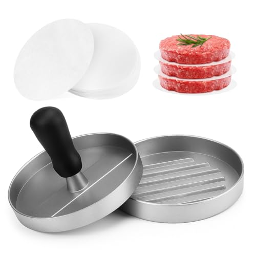 Proxima Direct Burger Press Patty Maker with 100 Wax Disc Papers