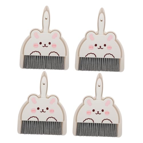 GLEAVI 4 Sets Kleiner Schreibtisch Reinigungsbesen Miniatur Handbesen Kleiner Schneebesen Besen Mini Schreibtischbesen Und