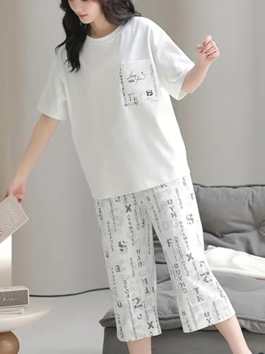 Image of Louis Luxe Womens Korean Night Dress || Full Pyjama Set || Korean Nightsuit || Women Nightwear ||Round Neck Full Sleeve Nightsuit || Loungewear || Everyday Nightdress (ND-17)