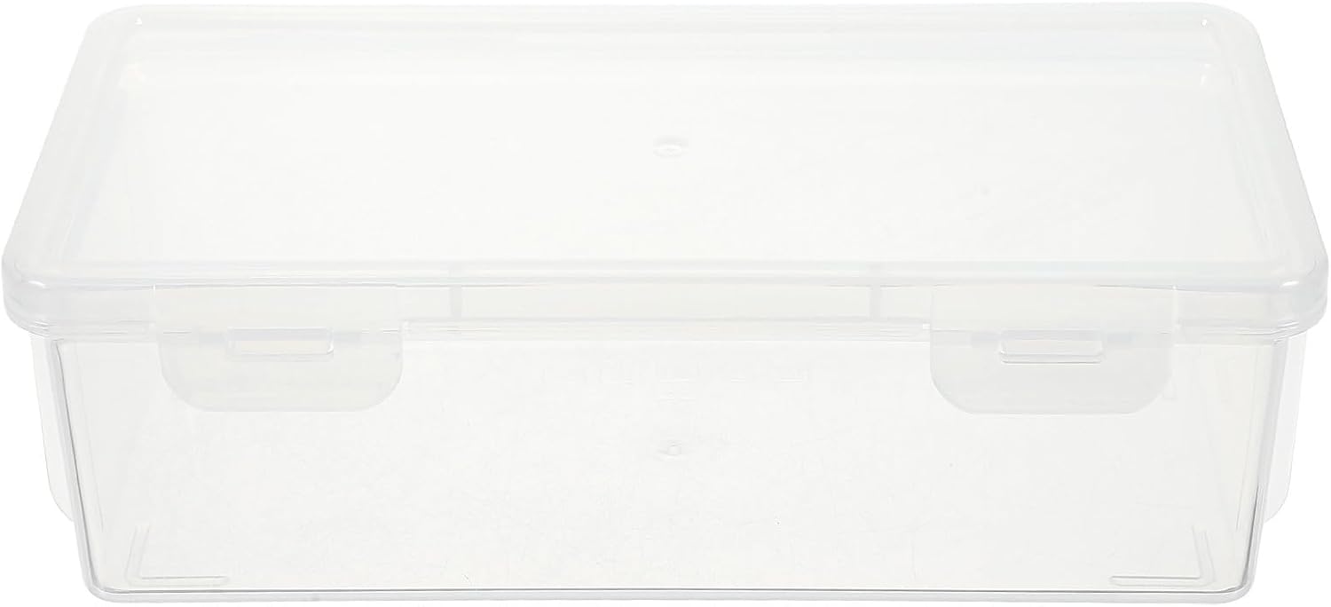 DOITOOL Airtight Bread Storage Container 7.48X3.74X2.36In Transparent Plastic Bread Box with Leakproof Seal for Kitchen Countertop Food Preservation