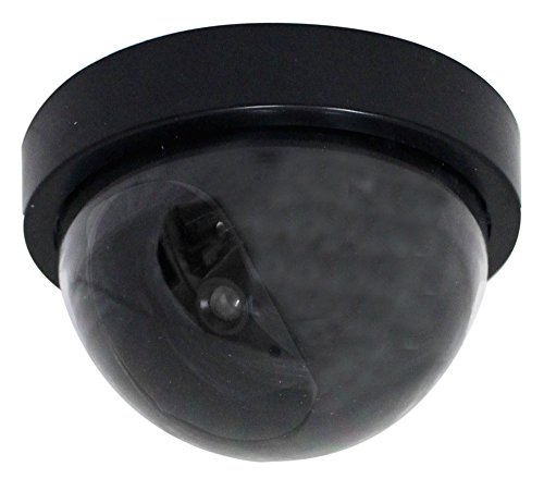 ToolUSA-Anti-Theft-Dummy-Security-Camera-Black-Mirror-Finish-Realistic-Blinking-Activation-Light-Versatile-Indoor-Outdoor-Use-45-114-cm-Diameter-Base ToolUSA Anti-Theft Dummy Security Camera | Black Mirror Finish | Realistic Blinking Activation Light | Versatile Indoor & Outdoor Use | 4.5" (11.4 cm) Diameter Base - Image 1