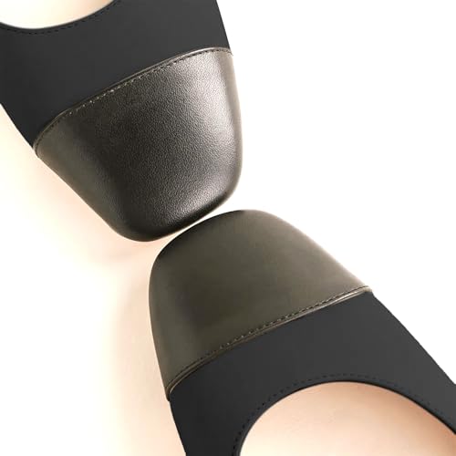 iadore Women's D'Orsay Flats Closed Square Toe Ankle Strap Flat Shoes Cap Toe Comfortable Casual Ballet Flats Splicing Pumps for Women4