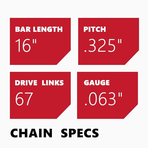 Image of KAKEI Chainsaw Chain 16 Inch .325 inch Pitch .063 inch Gauge 67 Drive Links- 26RM3 67 Fits STIHL 026, 028, 029, MS261 and More- 36890050067, L67 (3 Chains) - Micro Chisel