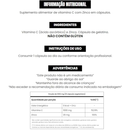 Vitamina C 1000mg 60 Caps - Adaptogen Science