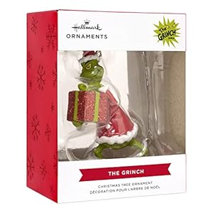 Hallmark dr seuss how the grinch stole christmas grinch with present christmas ornament  urban country home decor
