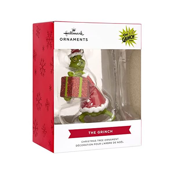 Hallmark dr seuss how the grinch stole christmas grinch with present christmas ornament  urban country home decor