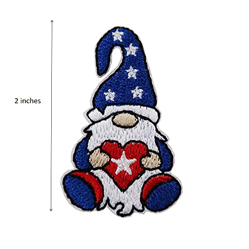Patriotic Shirts For Men Women Diy, Tops T-Shirt Hats Diy American Flag Gnome Embroidered Iron On Patches Set Of 2 #TOP2