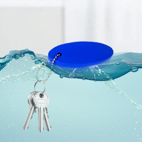 Image of Floating Keychain for Boat Keys, 4 Pack Waterproof Bright Color Key Rings Pendant for Fishing Surfing Sailing Kayak