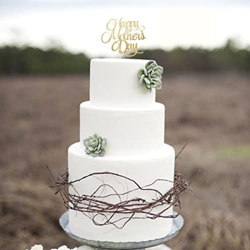 Happy Mother's Day Cake Topper - Mothers Day Party Cake Decorations, Best Mom Ever Cake Topper, Rose Gold Cake Topper，Mother's Day Gift #TOP2