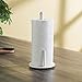 Lattice Design Cast Iron Paper Towel Holder (White), By Home Basics | Countertop Paper Towel Holder | Kitchen Paper Towels Holder With Tear-Arm and Non-Skid Feet