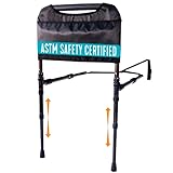Able Life Sturdy Rail, Adjustable Stand Assist Bed Bar with Support Legs, Bedside Railing Mobility Aid with Organizer Pouch for Adults, Seniors, and Elderly, ASTM Safety Approved Bedrail
