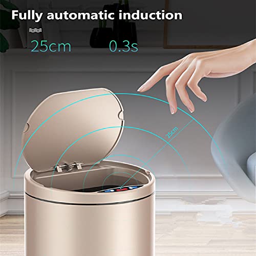 Slimme prullenbak roestvrijstalen bewegingssensor inductie automatische thuis geschikt voor woonkamer keuken badkamer… - Image 5
