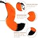 4pcs Fox Ears and Tail Costume Set with Floral Tie and Felt Patch – Fun Animal Dress-Up Kit for Cosplay Fans, Parties, Halloween, and Movie-Inspired Looks Orange