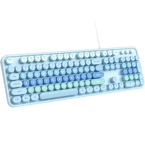 Clavier PC portable grand imprimé avec pavé numérique 104 touches USB filaire Dilter Windows