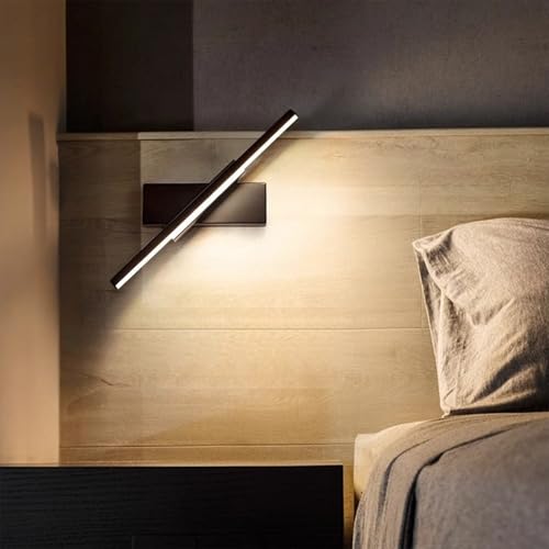 Lámparas de pared orientables con giro de 330° y luz cálida para lectura en la cabecera 6