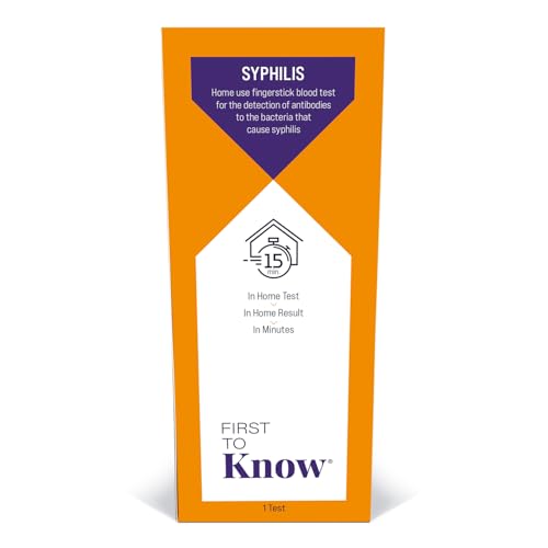 First To Know® Syphilis Test, in Home Fingerstick Blood Test with in Home Result in 15 Minutes, Discrete, Lab Accurate Testing (1 Test)