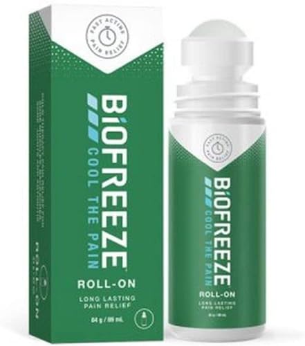 Biofreeze Roll-On 89 ml - Cryotherapy Relief for Muscles Neck Back Joints - Easy Application Long-Lasting Freeze Spray for Pain and Fever