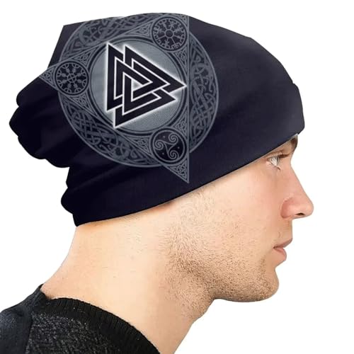 Bonnet Valknut imprimé 3D décontracté pour vos sorties urbaines et soirées fraîches