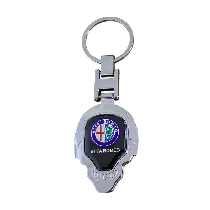 DFXJY Portachiavi Auto per Alfa Romeo Mito 955 Series 2008–2018, Portachiavi Uomo Regalo di Natale per Autista Porta Chiavi Logo Stemma Accessori Auto,C