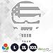Decus Skull Punisher USA Flag XL 0168 (Silber) // Autocollant JDM Style Transfert de Vinyle