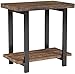 Pomona 27-Inch Wood End Table in Rustic Natural Finish with Metal Legs - 2-Tier Modern Farmhouse Side Table for Home Décor or Accent in Living Room, Bedroom, and Office by Alaterre Furniture