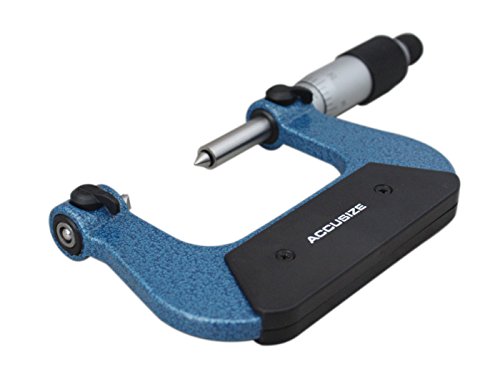 Accusize Industrial Tools 1-2'' X 0.0001'' Screw Thread Micrometer With 5 Anvil In Fitted Box, S916-C751 #TOP4