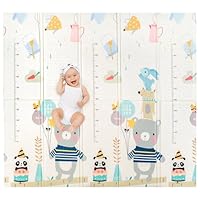 Sweety Fox Babyteppich, gepolstert, faltbar, 180x200x1,5 cm, XXL, wendbar, für Kinder und Erwachsene, wasserdicht, dick