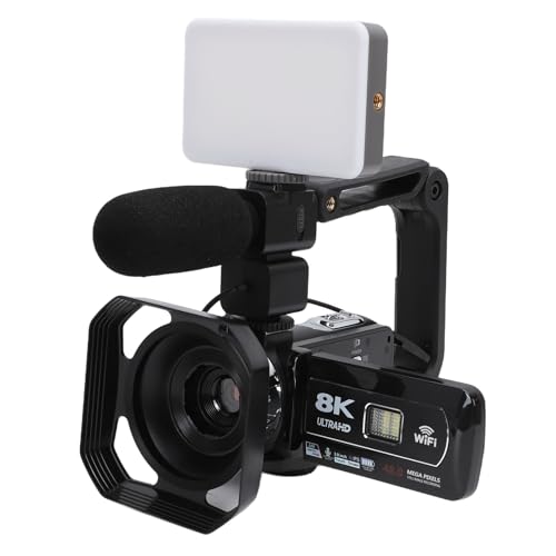 Annadue 8K �r�f�I�J���� �r�f�I�J�����A8K 64MP HD 18x �f�W�^�� �Y�[�� �A3.0 �C���` �^�b�` �X�N���[���A�⏕���A32GB ������ �J�[�h�A�ʐ^�p�}�C�N�t��