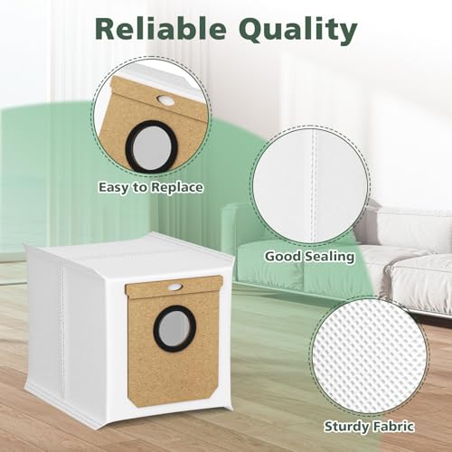 Image of 10 Pack Replacement Dust Bags for eufy L60 SES L50 SES Robot Vacuum, 2.5L Replacement Bags for Haier H9+, Conga Home 10000, 8090 Ultra, 9090 AI Vacuum Cleaner