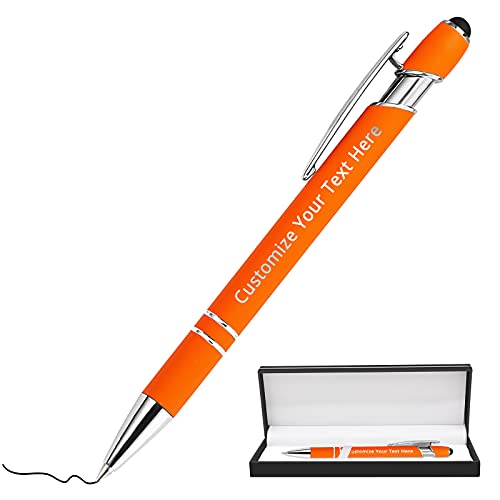 Stylo Personnalisable,Stylo Personnalisé avec Nom 12 pièces, Métal Doux Au Toucher, Entrez le Nom, le Logo ou le Message, Stylo Personnalisé avec Gravure pour Anniversaires,Graduations (Encre Noire) Cover