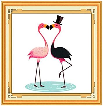 Stamped Embroidery Kit - Eafior DIY Beginner Counted Starter Kit for Art Craft Handy Sewing Including Color Pattern Embroidery Cloth,Embroidery Hoop,Color Threads,Tools Kit