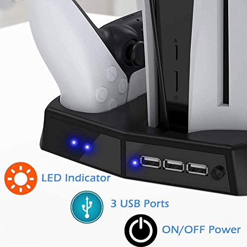 image for CXZ Vertical Stand Cooling Fan for Sony PS5 Console Ultra HD\\Digital 