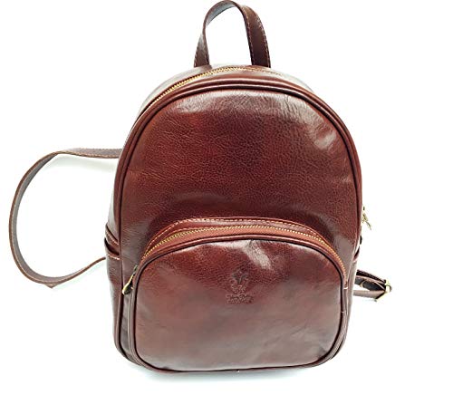 Sac à dos en cuir véritable pour homme et femme, sac ordinateur chic modèle IBLA italien
