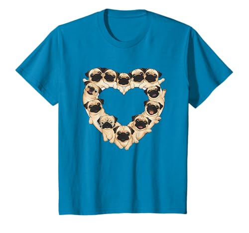 Heart Pug Dog Chinese Pugs T-Shirt