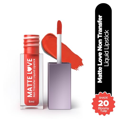 Image of Hilary Rhoda Matte Love Non Transfer Liquid Lipstick | Lightweight & Matte Finish | Waterproof Lipstick for Women | Long Lasting & Non-Drying Lipstick | 5ml (Bloomy Tulip - Shade 20)