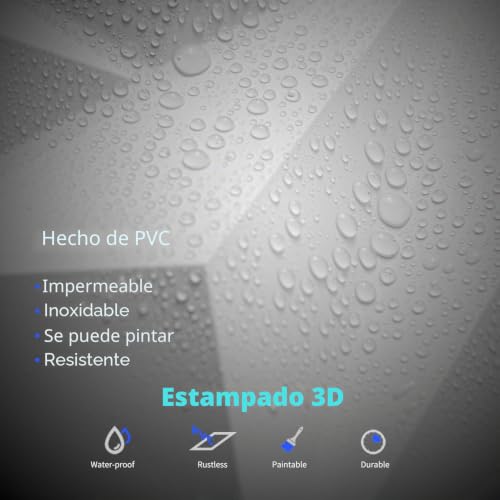 Paneles de pared 3D para cubrir imperfecciones y decorar paredes interiores con textura PVC 5