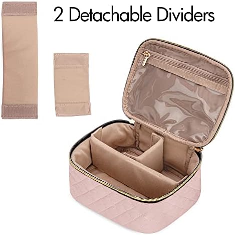 LoDrid Sewing Kit, Portable Flannel Bag with Sewing Supplies for Travel Home, Sewing Repair Kit Tool for Adult Kid, 24 Colors Thread, 30 Needles & Sewing Accessories, Dusty Rose (Patented Design)