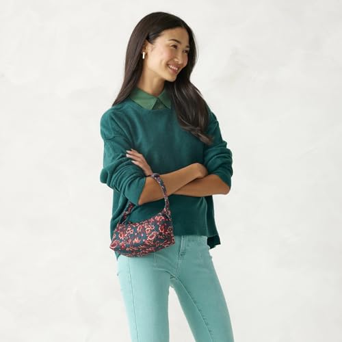 Image of Vera Bradley Women's Premium Cotton Roxbury Crescent Crossbody Bag