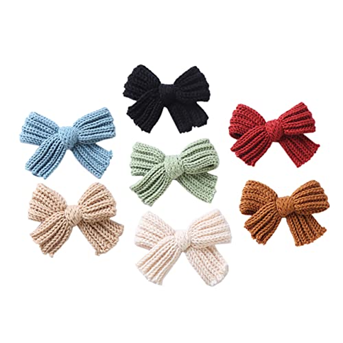 Totority 7pcs Boy Girl Bowknot Hair Clips Lightweight Decorative Hair Accessories for Girls Easy to Use Safe for All-day Wear for Toddlers and Teens