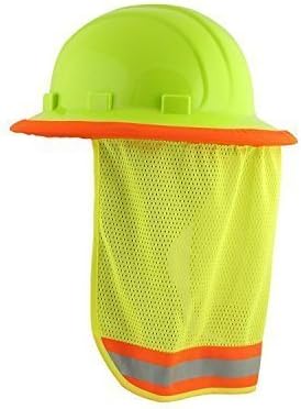2/PACK - Neck Sun Shield For Hard Hats Hi Visibility Mesh - Hi Viz Lime (2/PACK)