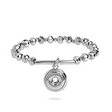 Ginger Snaps Petites Bar Bracelet, Silver, Rhodium Plated, Stretch, Women, Jewelry and Accessories