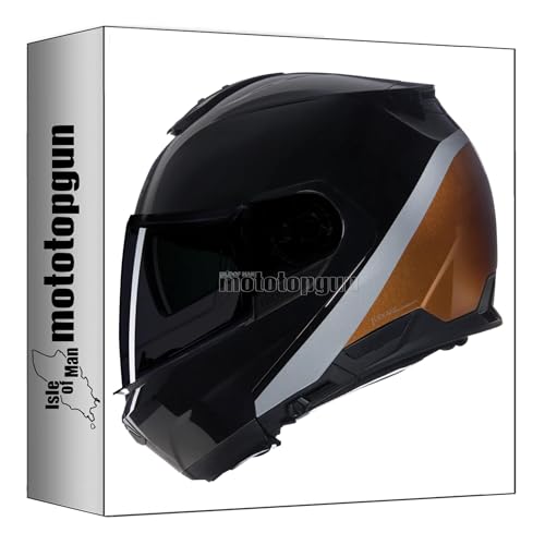 Casque Nolan N100-6 Travelling Noir Ocre M : modulable moto polyvalent