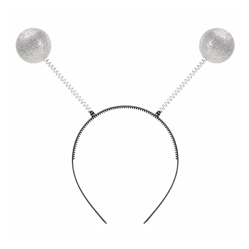 1 Pcs Alien Headband Silver Antennas Headband Halloween Costume Accessory